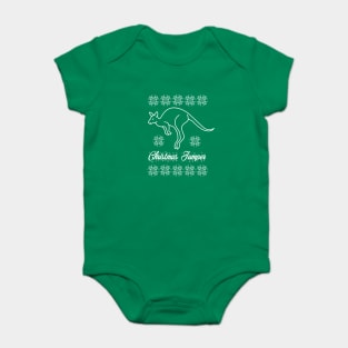 Funny Kangaroo CHRISTMAS JUMPER Baby Bodysuit